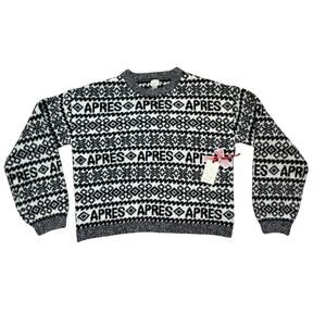A New Day Black & White APRES Women's very Soft Sweater New with Tags